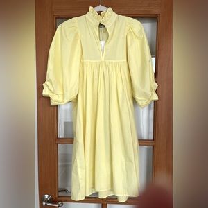 Never A Wallflower Lemon Drop Yellow High Neck Dress